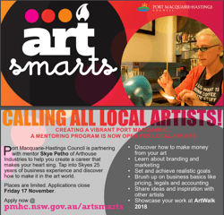 Applications now open for ArtSmarts free business mentoring program Applications now open for ArtSmarts free business mentoring program